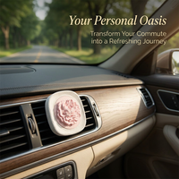 Car Vent Clip Floral Carved Design, Decorative Auto Interior Scent, Embossed Fragrance Clip, Pleasant Car Commute Accessory, Gift for Car Owner