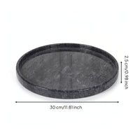 Marble Tray Polished Marble Plate Washroom Vanity Tray with Non-Slip Pads for Entry Console
