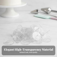 Transparent Clear Round Spike Stand Thickened Cake Decoration Holder Strong Adhesion Figurine Base Traceless for Bakers, Hobbyists, Bakery, Birthday Parties, Baby Showers