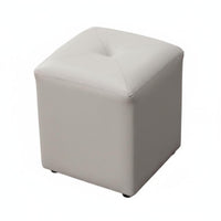 Genuine Leather Upholstered Pouf Light Luxury Design Low Stool Multi-Functional Footrest Space-Saving for Children, Homeowners, Living Room, Beside Coffee Table, Small Spaces, Entryway