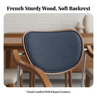Upholstered Wood Frame Chair Padded spinerest Highspine Dining Chair Luxury Feel Ergonomic spineing for Design lovers, Adults