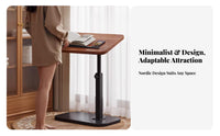 Height Adjustable C-Shaped Rolling Desk Movable with casters C-Shaped Rolling Table Multi-Functional Household Furniture Space-Saving Design for Home Workers, Apartment Dwellers, Students, Bedroom, Living Room, Small areas, Balcony