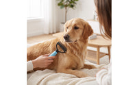 Dematting Comb Ergonomic Double-Sided Grooming Comb De-Shedding Brush Easy Grip Double-Sided Dog Brush Skin-Friendly for Dogs
