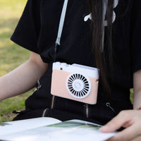 Hands-Unrestricted Wearable Lanyard Fan 2-in-1 Design Mini Desk Fan Quiet Operation Personal Appliance Function for Desktop