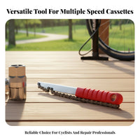 Bike Flywheel Removal Wrench Electroplated Bike Freewheel Remover Metal Flywheel Removal Wrench for Mechanics, Repair, Home Workshops