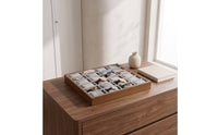 Tabletop 24-Slot Watch Tray Soft Watch Organizer Tray with Velvet Lining Safeguarding Sturdy for Dresser