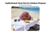 Gauze Ruffle Hat Sun Protection Gauze Sun Hat Foldable Women's Headwear for Beach, Travel, Weddings