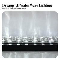 3D Wave Effect Light Atmosphere Generation Dynamic Water Wave Light Display Dimmable Dynamic Wave Light for Party Hosts, Homeowners, KTV, Bar