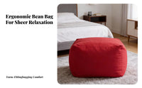 Comfortable Single-Person Bean Bag Sofa Relaxing Floor Lounger Space-Saving Indoor Furniture Easy to Move for Young Adults, Teenagers, Balcony, Bay opening, Apartment, Dorm Room