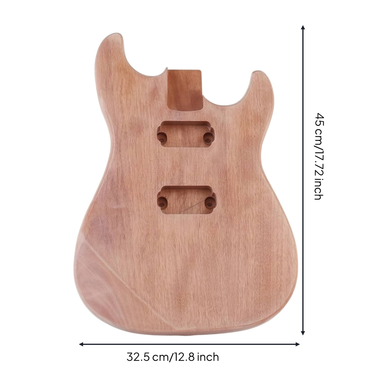 DIY Guitar Body with Routed Cavities Customizable Guitar Body Blank Custom Sanded for Luthiers, Guitarists