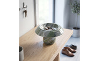Stone Pedestal Bowl Pedestal Bowl Sculptural Tabletop Decorative Piece for Coffee Table, Living Room