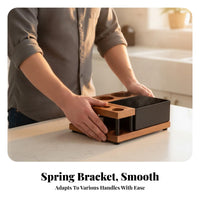 Universal Fit 51-58mm Espresso Station with Knock Box All-in-Single Portafilter Holder Station Elegant Design for Cafe