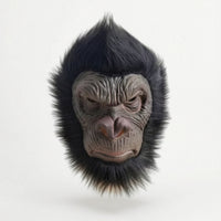 Realistic Full Head Animal Mask Furry Latex Mask with Hair Lifelike Textured for Cosplayers, Partygoers, Halloween, Cosplay, Costume Parties