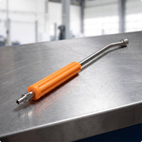 Extended Reach Pressure Washer Extension Wand Stainless Steel Pressure Washer Wand with Curved End Heavy-Duty Angled Extension Lance Non-Slip Grip for Gutter Cleaning, Car Washing