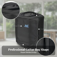 Top Handle Opening Portable Speaker Dust Cover Smooth Textile Portable Speaker Cover Black for Storage, Travel