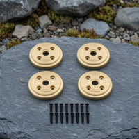 4 Pieces CNC Brass Mounting Weights Easy to Install Brass Crawler Weights Stable Crawler Wheel Weight