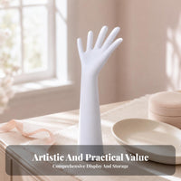 Smooth Finish Resin Hand Display Stand Painted Hand-Shaped Jewelry Holder Solid-Looking Resin Jewelry Display Tall
