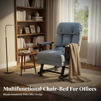 Double-FunctionPurpose Design Under-Desk Lounger Space-Saving Convertible Furniture Easy Conversion Sleeper Chair Adjustable Backrest for Office Workers, Apartment Dwellers, Students, Rest Time, Small Areas, Dorm Room, Bedroom