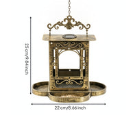 Solar Bird Feeder Vintage Bird Feeder with Solar Panel Outdoor for Balcony
