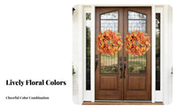 Artificial Flower Wreath Lively Hues Seasonal Summer Wreath House Decoration Lifelike Wall Hanging No Maintenance for Farmhouse
