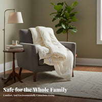 Quilt Insert Soybean Fiber Filling Quilted Bedspread Undyed for Bedroom, Parents