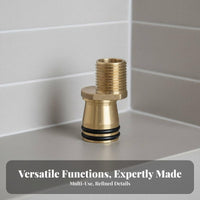 Shower Faucet Elbow Extended Length Wall Mount Faucet Swing Leg Built-in Strainer Mesh Brass Offset Connector