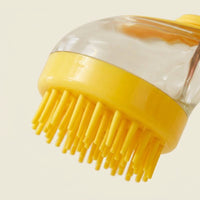 Cat Brush and Dog Brush for Shedding, Long Handle Silicone Pet Brush for a Gentle Bath, Soft Silicone Washing Tool for a Deep Bath, 1 Pack