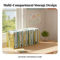 Doubles as viewing Stand Tiered Book Organizer Space-Saving Multitiered Desk Organizer Multifunctional Desktop Shelf Sturdy Construction for Children, Students, home-dwellers, Study, Dorm Room, Bedroom