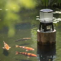 Timed Automatic Pond Aquatic Feeder Programmable Automatic Aquatic Food Dispenser for Koi Hobbyists, Backyard Gardens