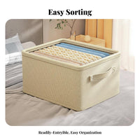 Large Capacity Foldable Wardrobe Organizer Stackable Design Clothing Container particle-resistantresistant Household Storage Steel Frame for Students, Families, property owners, Closet, Bedroom, Dorm Room, Under Bed