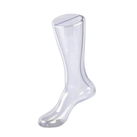 Transparent Stocking Display Form Clear Stocking Display Mold Plastic Mannequin Foot Glossy for Retailers, Photographers, Product Photography, Visual Merchandising