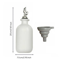 Ceramic Oil Dispenser Bottle Multi-Purpose Ceramic Oil Cruet Includes Funnel Kitchenware for Dining Table