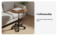Modern Design Adjustable Round Pedestal Table Multi-Functional Adjustable Pedestal Table Hydraulic Lift Living Room Furniture Versatile for Home Workers, Apartment Dwellers, Homeowners, Bedroom