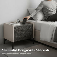 Modern Design Nightstand with Drawers Minimalist & design Single-Drawer Nightstand Light Luxury stylistic Bedside Table space-saving Size for Apartment Dwellers, homeowners, Students, Small areas, Guest Room, Hallway, Office
