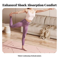 Exercise Mat Shock Absorption Thick Exercise Mat Sound Dampening for Women, Beginners, Home Gym, Pilates
