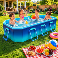 No-Inflation Hard-Sided Pool Wear-Resistant Foldable Swimming Pool Reinforced Outdoor Product Even Interior Lining for Water Play