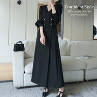 Maxi Dresses for Women Plus Size with V-Neck Design, Long Sleeve Polyester Dress for Occasions, Flared Fit up to 5XL for Comfort