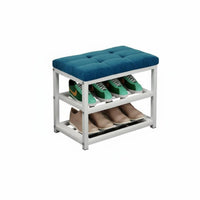 doubleFunction Design 2-Tier Shoe Rack Bench Multifunctional Household Furniture Space-Saving High Load Capacity for Families, Homeowners, Adults, Entryway, Doorway, Hallway, Living Room