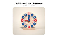 Movable Hands Fine Motor Skills Educational Toy Number Shape Clock for Kids