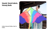 Rainbow Triangle Kite, 2025, Easy to Fly, Resin Rod, For Adults & Kids