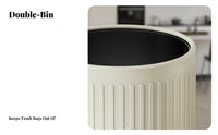Indoor Garbage Can Large Capacity Modern Minimalist Trash Can Easy to Clean Open Top Waste Bin for Living Room, Kitchen, Restroom