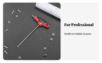 T-Handle Hex Key S2 Alloy Steel T-Handle Allen Wrench Set High Hardness Ball End Hex Wrench for Professionals, Mechanics, Home Repair, Garage, Factory