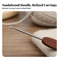 Wooden Handle Crochet Hook Finely Polished Rosewood Crochet Hook Sturdy Handmade Knitting Tool for Knitter S, Hobbyists, Home Crafting, Leisure Time