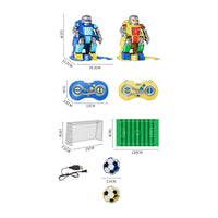 Wireless Control Robot Soccer Set Football Field Mat Robot Soccer Kit Goal Nets Wheeled Bases