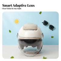 Breathable Ventilated Face Motorcycle Helmet Lightweight Half Shell Motorcycle Helmet Adjustable Fit Safety Headwear Quick Release Buckle for Women, Commuters, City Commuting