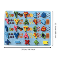 Handheld Puzzle with Raised Pieces Easy-Grip Wooden Puzzle Natural Toy Tactile for Toddlers, Preschoolers, Classroom, Homeschool