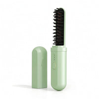 Type-C Charging Cordless Hair Straightener Brush Portable Hair Straightener Brush Compact Straightening Comb 3-Speed Temperature for Travelers