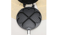 Heart Waffle Pan Compact Waffle Pan with Handle Waffler Lightweight Long-Lasting for Home Bakers, Breakfast, Brunch