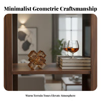 Light Luxury Design Geometric Crystal Cross Modern Design Crystal Cross Figurine Creative Accent Piece for Homeowners, Living Room
