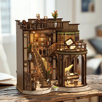 Bookshop Miniature Kit with Bookstore DIY Bookshop Miniature Kit with Illuminated for Bookshelf